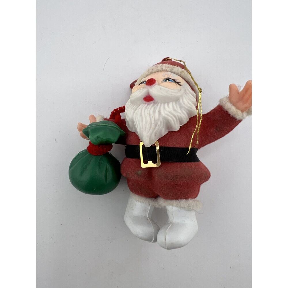 Vintage Home Decorative Happy Holidays Christmas Santa Claus with Potli Ornament
